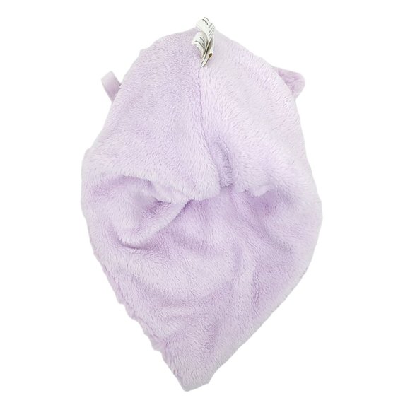 Blankets And Beyond Lovey Security Blanket Plush Bunny Purple Violet Bow 12 x 14 - Picture 4 of 8